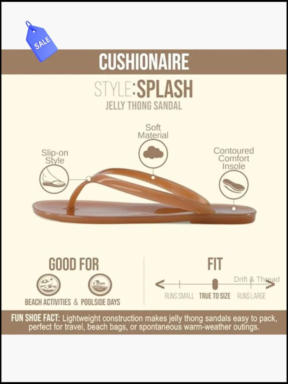 Jelly Flip Flops Flexible Sole Summer Sandals Waterproof